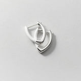 925 Silver Colorful Clip On Earrings V Shape Hypoallergenic Jewelry