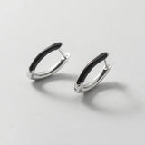 925 Silver Colorful Clip On Earrings V Shape Hypoallergenic Jewelry