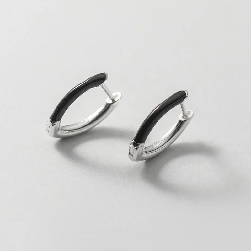 925 Silver Colorful Clip On Earrings V Shape Hypoallergenic Jewelry