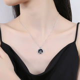 925 Silver Cowherd & Weaver Girl Necklace Pendant 14K Plated