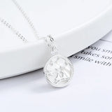 925 Silver Cowherd & Weaver Girl Necklace Pendant 14K Plated