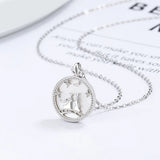 925 Silver Cowherd & Weaver Girl Necklace Pendant 14K Plated