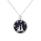 925 Silver Cowherd & Weaver Girl Necklace Pendant 14K Plated