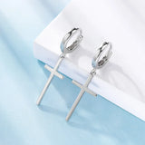 925 Sterling Silver Cross Dangle Earrings for Women Fine Jewelry
