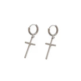 925 Sterling Silver Cross Dangle Earrings for Women Fine Jewelry