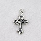 Vintage Thai Silver Crown Cross Pendant for Women