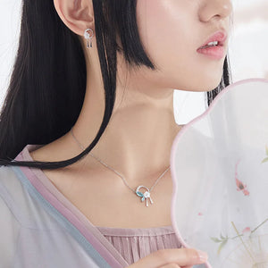 925 Silver Crystal Flower Pendant Necklace For Women Choker Collares