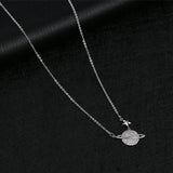 925 Sterling Silver Crystal Planet Star Pendant Necklace for Women