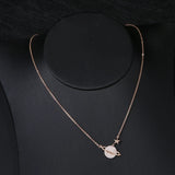 925 Sterling Silver Crystal Planet Star Pendant Necklace for Women