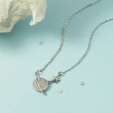 925 Sterling Silver Crystal Planet Star Pendant Necklace for Women