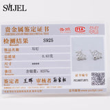 925 Silver Crystal Crown Earrings Wedding Jewelry