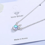 925 Silver Unicorn Charm Pendant Necklace Wedding Jewelry Choker Collar