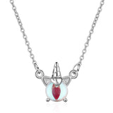 925 Silver Unicorn Charm Pendant Necklace Wedding Jewelry Choker Collar