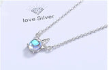 925 Silver Unicorn Charm Pendant Necklace Wedding Jewelry Choker Collar