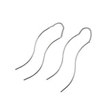 925 Silver Curve Line Long Earrings Women Ear Line Fine Jewelry