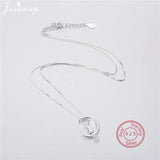 925 Sterling Silver Cat Moon Pendant Necklace Women Jewelry