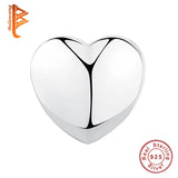 925 Sterling Silver Heart Charm Beads for Women - Personalized Jewelry Gift