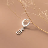 925 Silver Violin Drop Earrings Zircon Dangle Hypoallergenic Jewelry