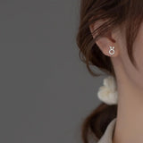 Sterling Silver Rabbit and Carrot Ear Cuffs for Women Girls