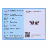 925 Silver Witch Hat Crystal Stud Earrings Halloween Jewelry