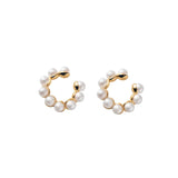 925 Silver Dainty Pearls Ear Cuffs Non-Pierced Cartilage Earrings
