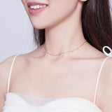 925 Silver CZ Round Circle Pendant Necklace Women Jewelry