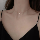 Sterling Silver Round Letter LUCKY Pendant Necklace for Women