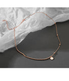 Sterling Silver Round Letter LUCKY Pendant Necklace for Women