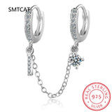 925 Silver Double Chain Clip-On Ear Cuff for Women