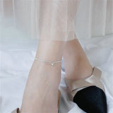 925 Sterling Silver Double Layer Star Anklets For Women