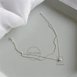 925 Sterling Silver Double Layer Star Anklets For Women