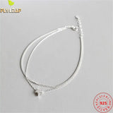 925 Sterling Silver Double Layer Star Anklets For Women