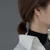 925 Sterling Silver Double Layer Tassel Hoop Earrings