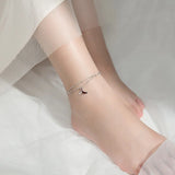 925 Silver Mermaid Tail Anklet Beach Jewelry