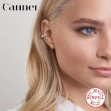 925 Silver Ear Cuff Zircon Clip Earrings Women Fine Jewelry