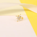 925 Silver Ear Cuff Zircon Clip Earrings Women Fine Jewelry