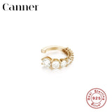 925 Silver Ear Cuff Zircon Clip Earrings Women Fine Jewelry