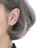 925 Sterling Silver Ear Cuff Earrings Non-Pierced Cartilage Clip On for Women