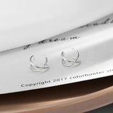 925 Sterling Silver Ear Cuff Earrings Non-Pierced Cartilage Clip On for Women