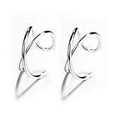 925 Sterling Silver Ear Cuff Earrings Non-Pierced Cartilage Clip On for Women