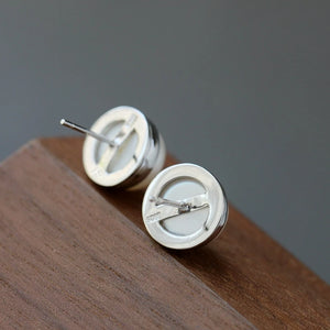 925 Silver EarStuds Natural Freshwater Pearl Earrings Wedding Party Jewelry
