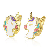 925 Silver Unicorn Stud Earrings for Women Girls, Party Jewelry Gift