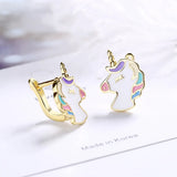 925 Silver Unicorn Stud Earrings for Women Girls, Party Jewelry Gift