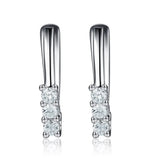 925 Silver Crystal Zircon Mini Clip Earrings for Women Girls