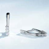925 Silver Crystal Zircon Mini Clip Earrings for Women Girls