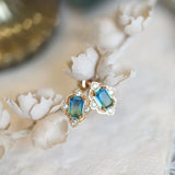 925 Silver Earrings 20k Yellow Plating Moon Zircon Jewelry