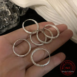 925 Silver Earrings Sparkling Ear Piercing Jewelry Huggie Round Sand