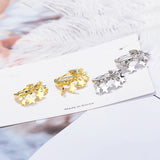 925 Silver Women's Star Tassel Hoop Earrings Zircon Jewelry