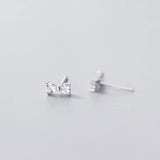925 Silver Micro Inlaid Star Earrings for Women Girl Gift