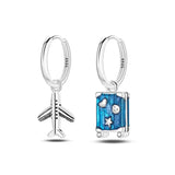 925 Silver Ocean Heart Daisy Moon Drop Earrings Women